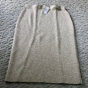 NWT, JCrew sparkle gold pencil skirt.